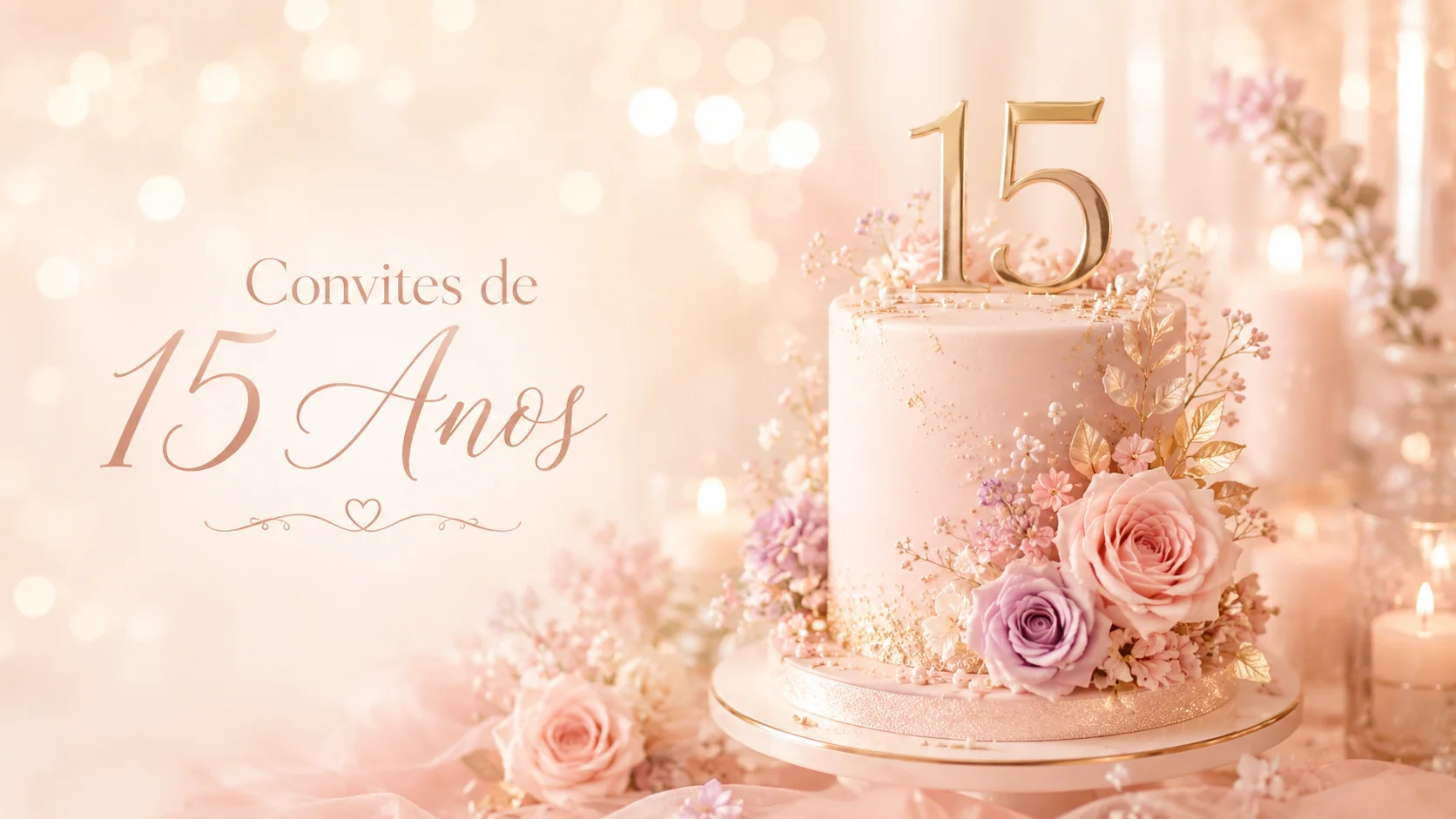 Convites personalizados de 15 anos